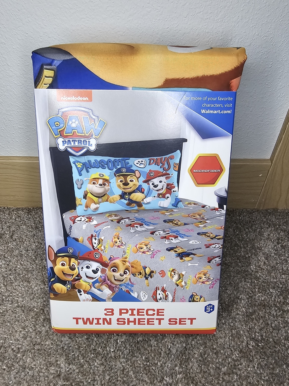 Paw Patrol Twin Sheet Set - Gray, Blue, Red